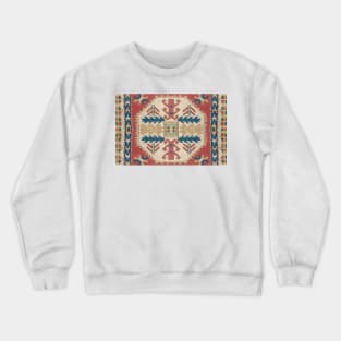 Turkish Kilim Textured Pattern Crewneck Sweatshirt